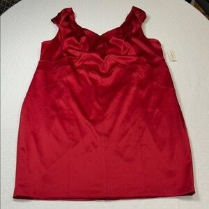 Vintage dressbarn sexy Red Satin Midi Dress prom wedding date night